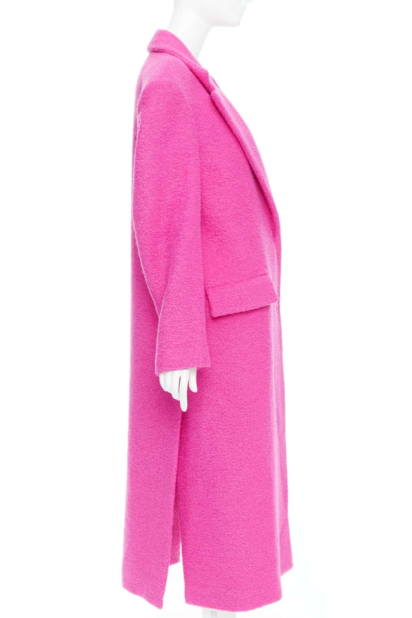 Valentino Garavani Hot Pink Wool Coat Pink Wood Very good condition - Box View