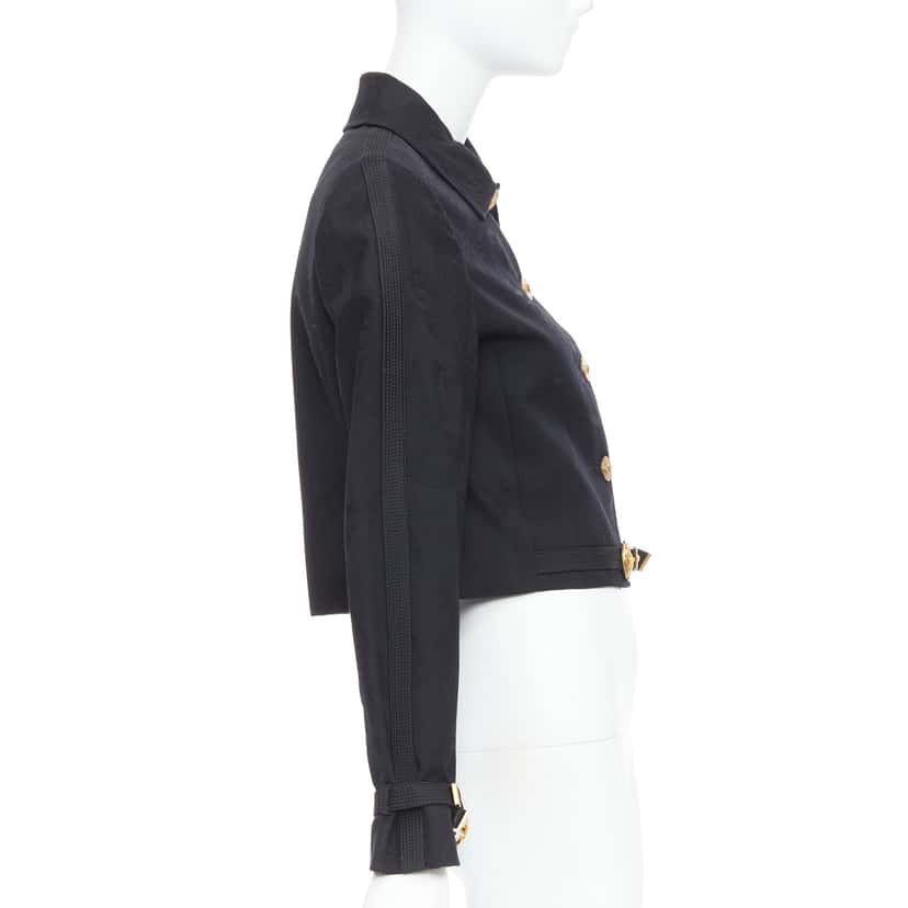 Versace Jacquard Barocco Jacket Black Wool Very good condition - Box View