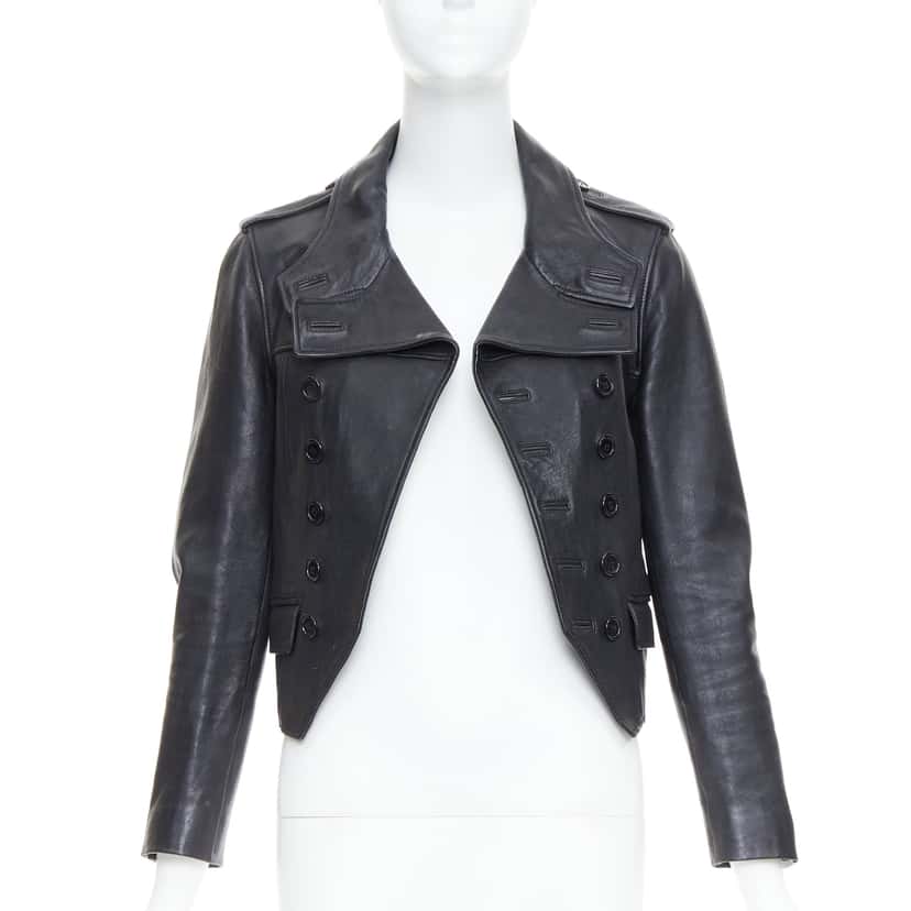 Saint Laurent Smoking Spencer Black Leather Very good condition - Inside View