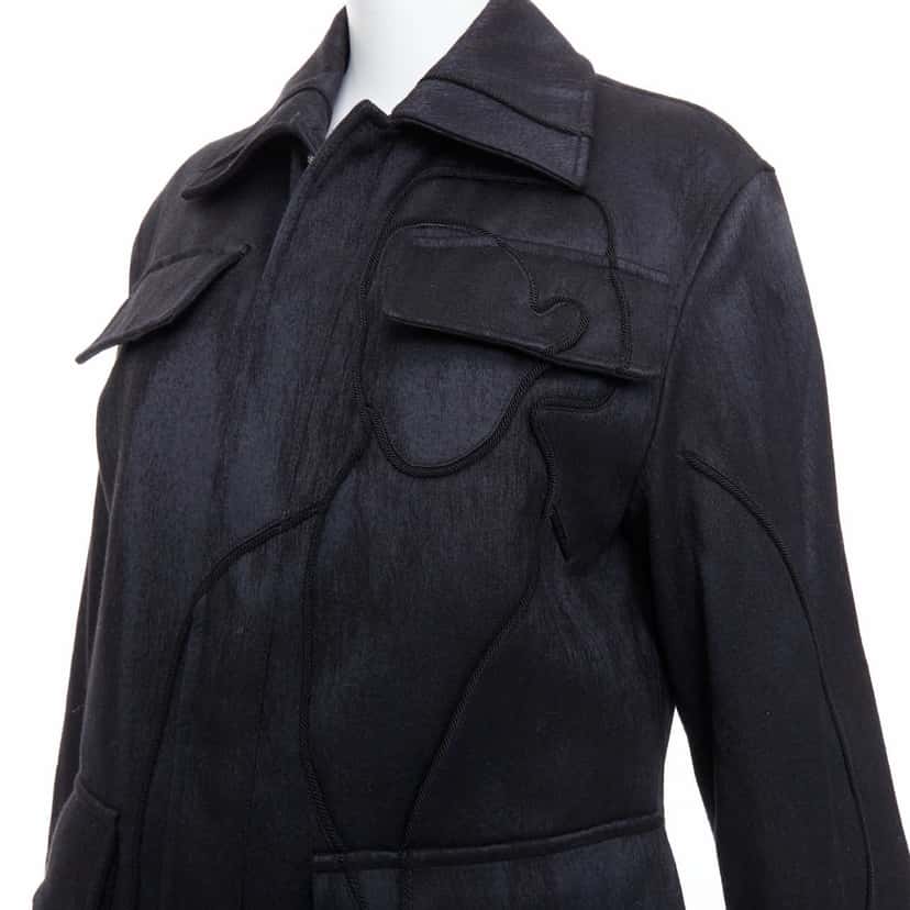 Dior Black Safari Patch Jacket Black Wool Very good condition - Back View