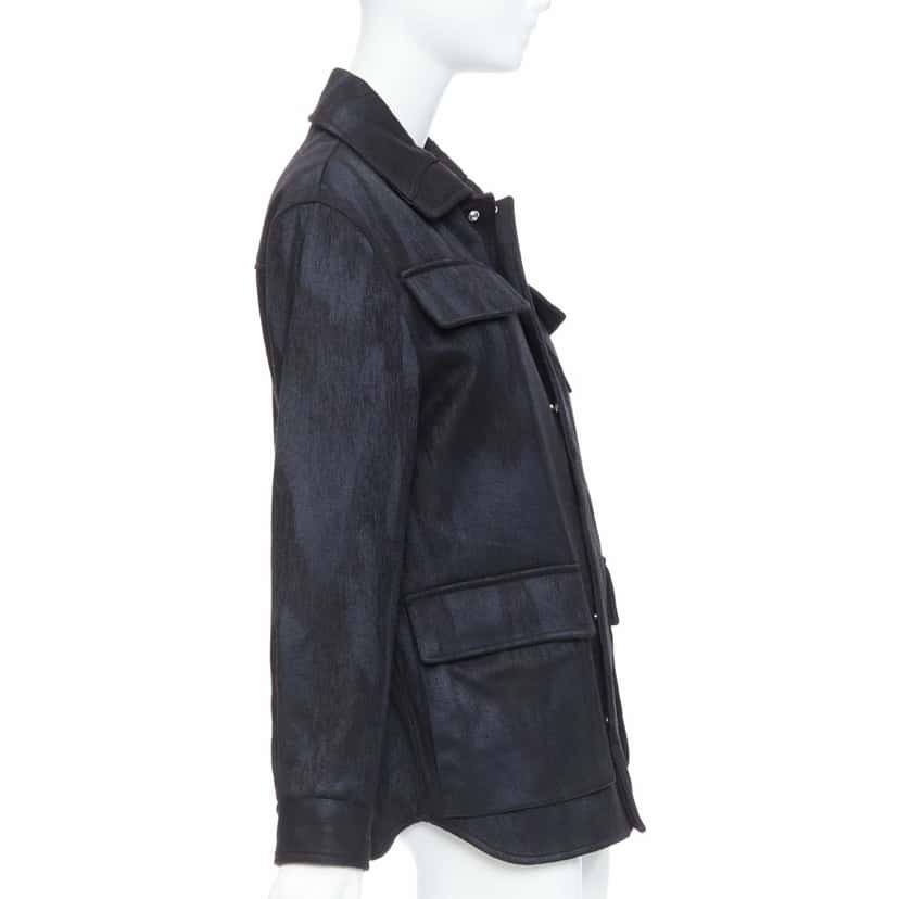 Dior Black Safari Patch Jacket Black Wool Very good condition - Box View