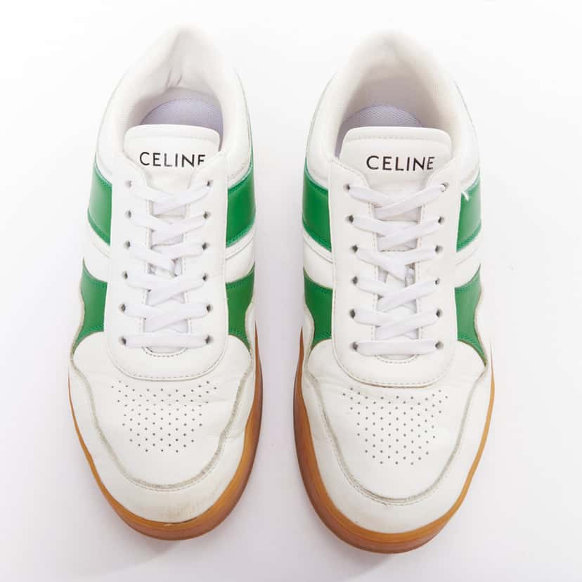 Celine Flash Green Sneakers White Leather Good condition - Inside View