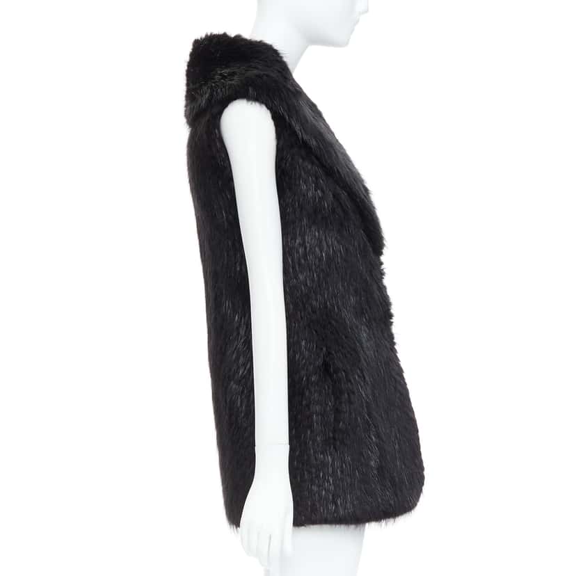 Unsigned Brown Fur Hook Coat Black Fur Very good condition - Box View
