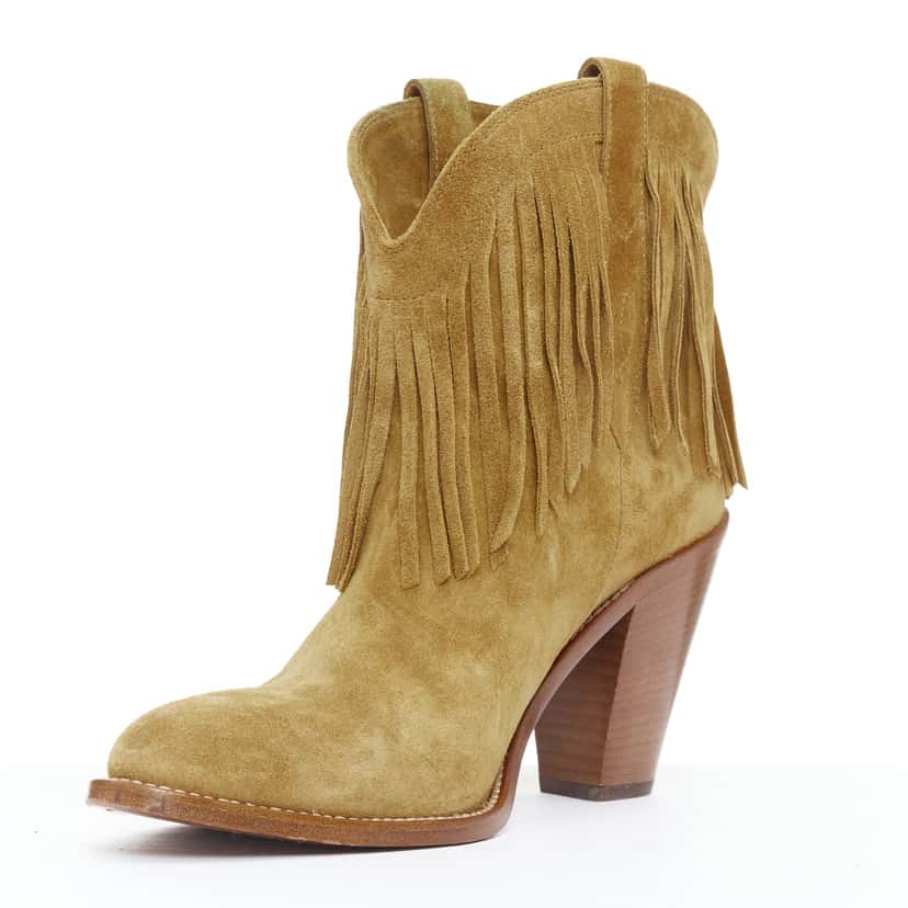 Saint Laurent New Western 80 Brown Suede Very good condition - Model View