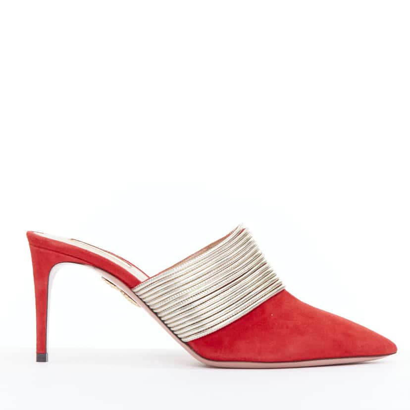 Aquazzura Rendez Vous Red Suede Very good condition - Front View