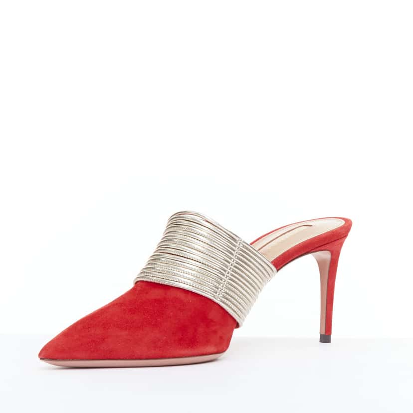 Aquazzura Rendez Vous Red Suede Very good condition - Model View
