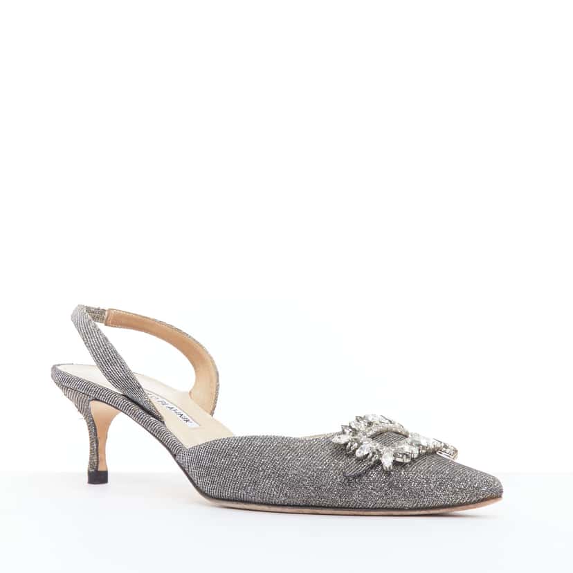 Manolo Blahnik Tonoslac Silver Good condition - Inside View