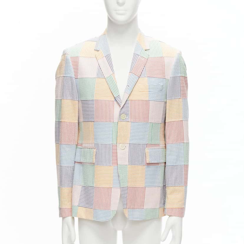 Thom Browne Patchwork Striped Blazer MultiColor Very good condition - Front View