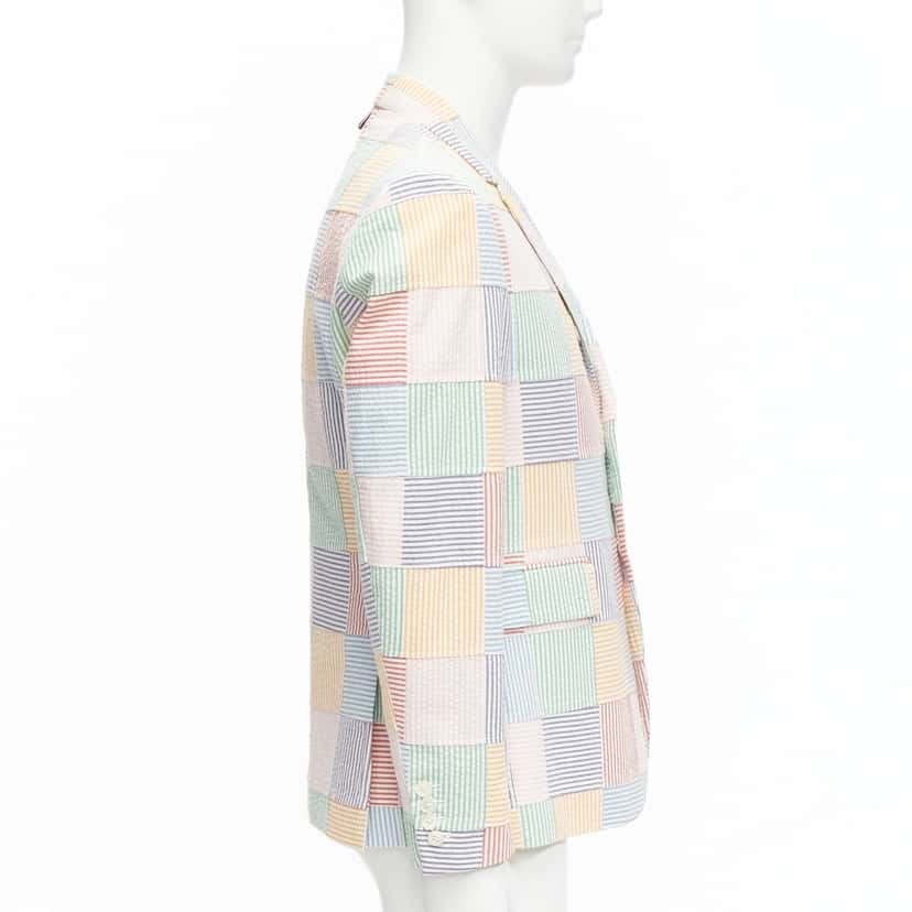 Thom Browne Patchwork Striped Blazer MultiColor Very good condition - Model View