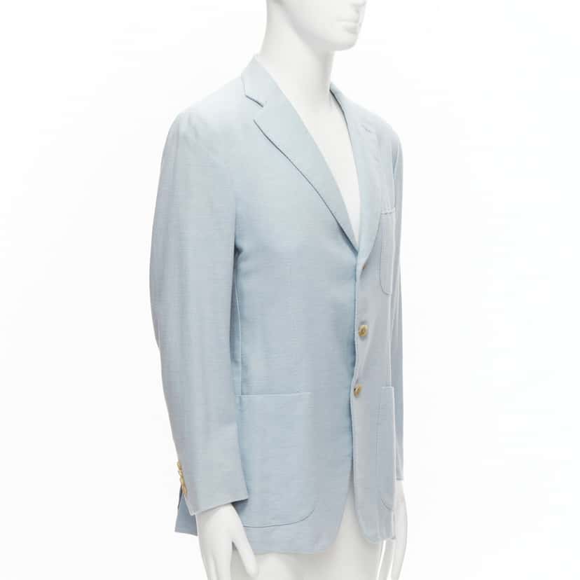 Isaia Dustin Blue Cotton Very good condition - Inside View