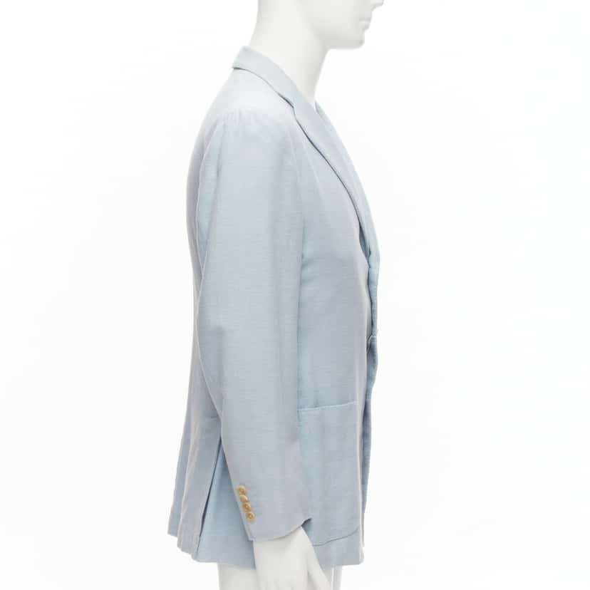 Isaia Dustin Blue Cotton Very good condition - Model View