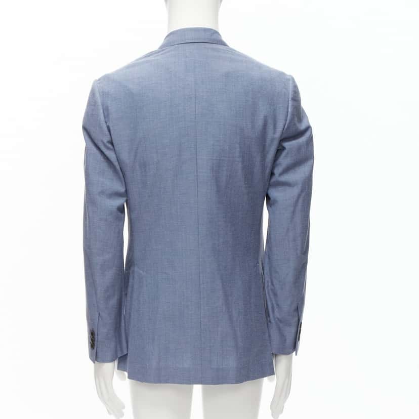 Unsigned Double Button Blazer Blue Wool Never worn - Box View