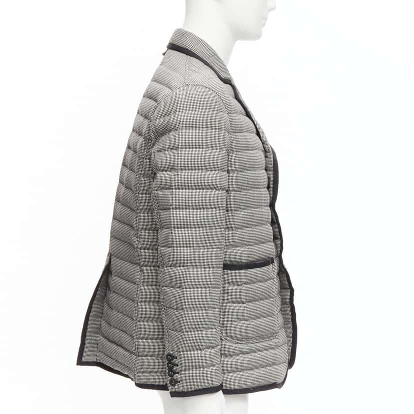 Thom Browne Houndstooth Trim Blazer Black Never worn - Model View