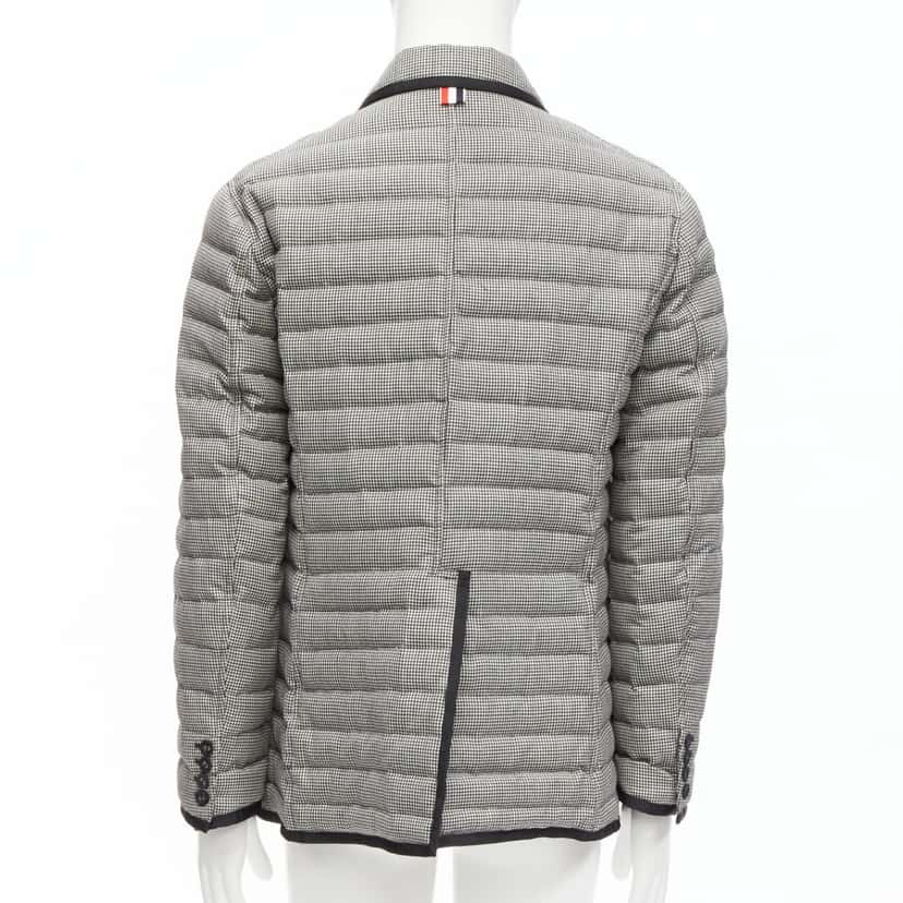 Thom Browne Houndstooth Trim Blazer Black Never worn - Box View