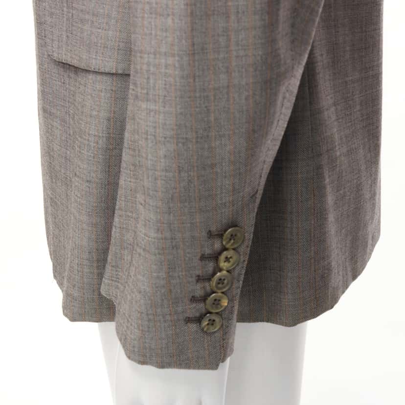Gucci Checkered Boxy Blazer Grey Wool Never worn - Back View