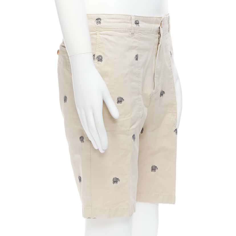 Louis Vuitton Elephant Safari Shorts Beige Cotton Very good condition - Inside View