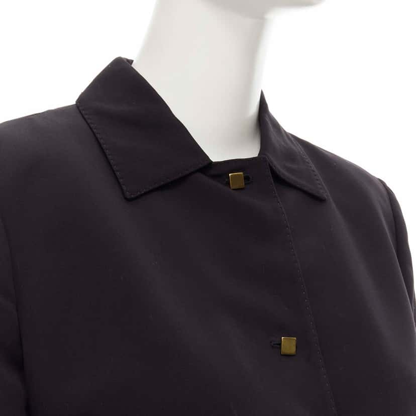 Valentino Garavani Square Button Blazer Black Cotton Never worn - Back View