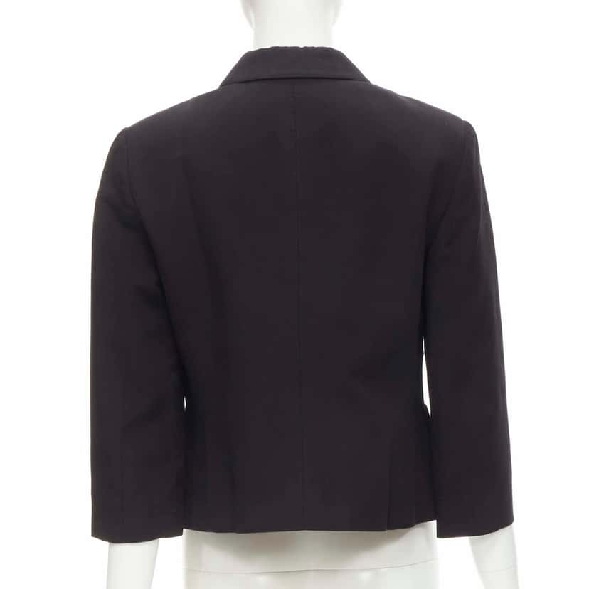 Valentino Garavani Square Button Blazer Black Cotton Never worn - Box View