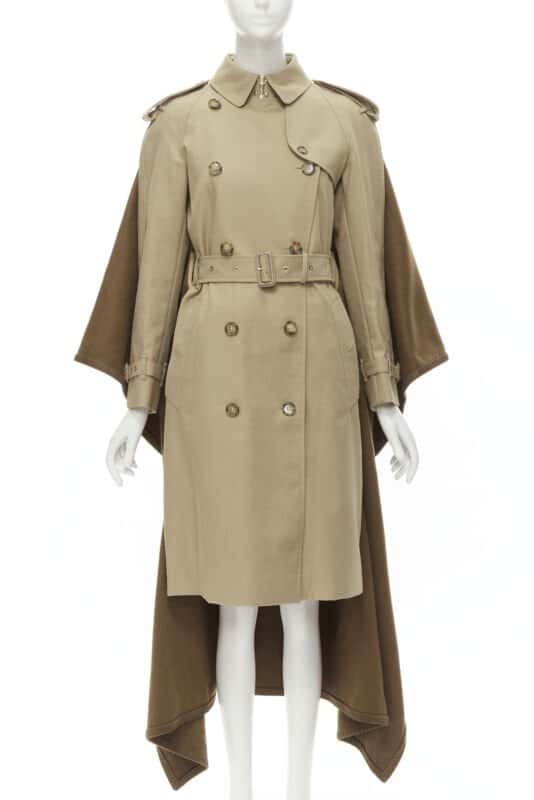 Burberry Beige Logo Trench Coat Beige Cashmere Never worn - Back View