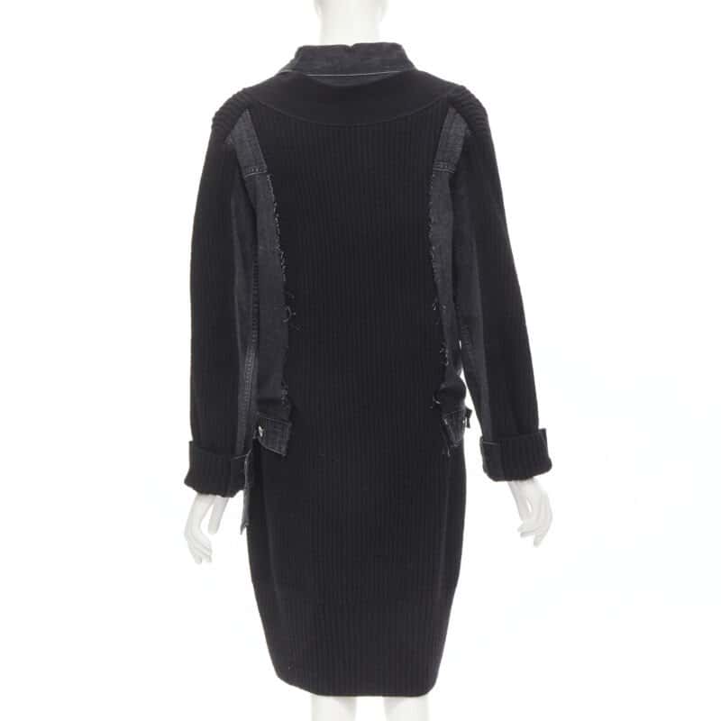 Sacai Reconstructed Denim Coat Black Never worn - Box View