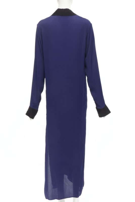 Haider Ackermann Silk Trim Robe Jacket Blue Polyester Never worn - Box View
