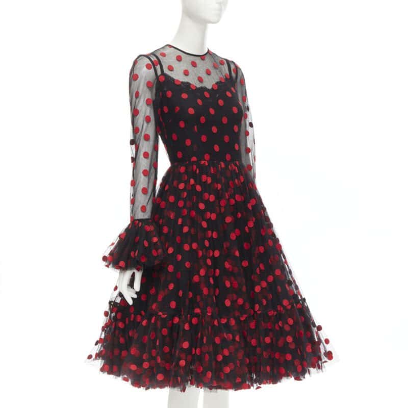 Dolce & Gabbana Polka Dot Dress Black Never worn - Inside View