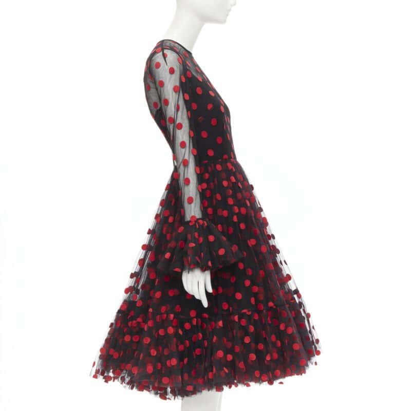 Dolce & Gabbana Polka Dot Dress Black Never worn - Model View
