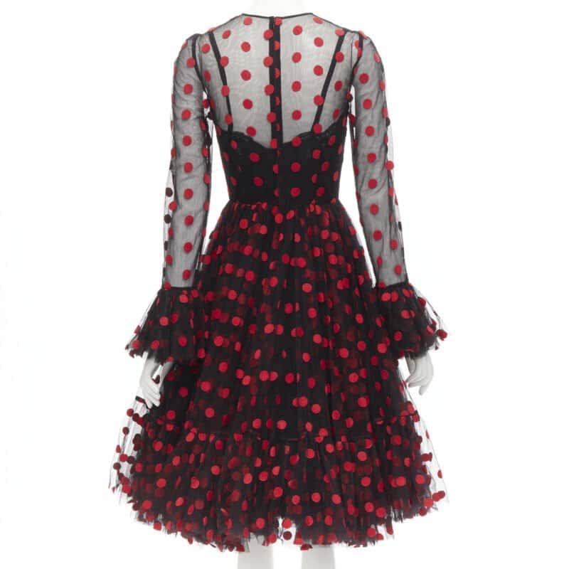 Dolce & Gabbana Polka Dot Dress Black Never worn - Box View