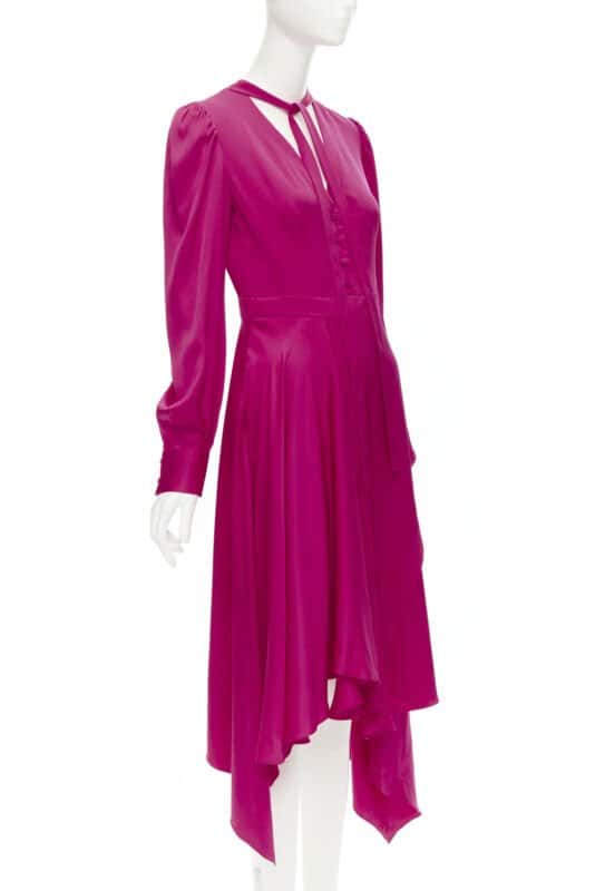 Alexander McQueen Pussy Bow Dress Pink Silk Very good condition - Inside View