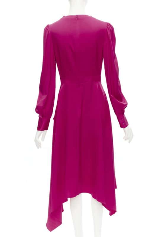 Alexander McQueen Pussy Bow Dress Pink Silk Very good condition - Box View