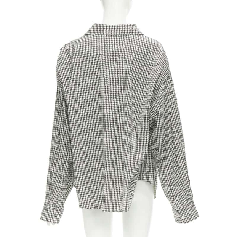 Balenciaga Houndstooth Swing Shirt Black Cotton Never worn - Box View