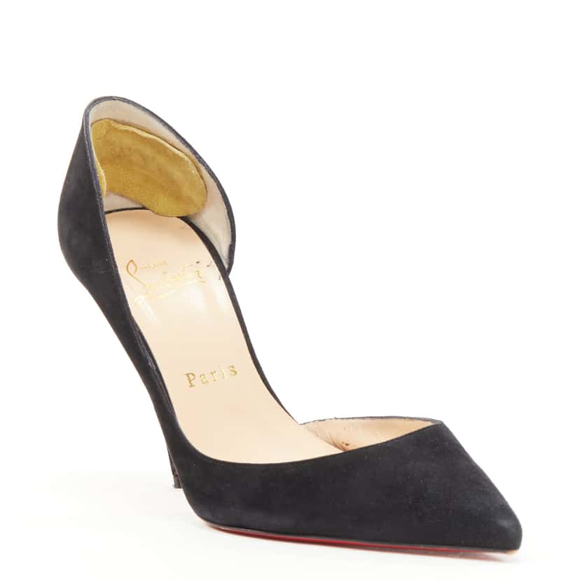 Christian Louboutin Iriza 100 Black Suede Very good condition - Back View