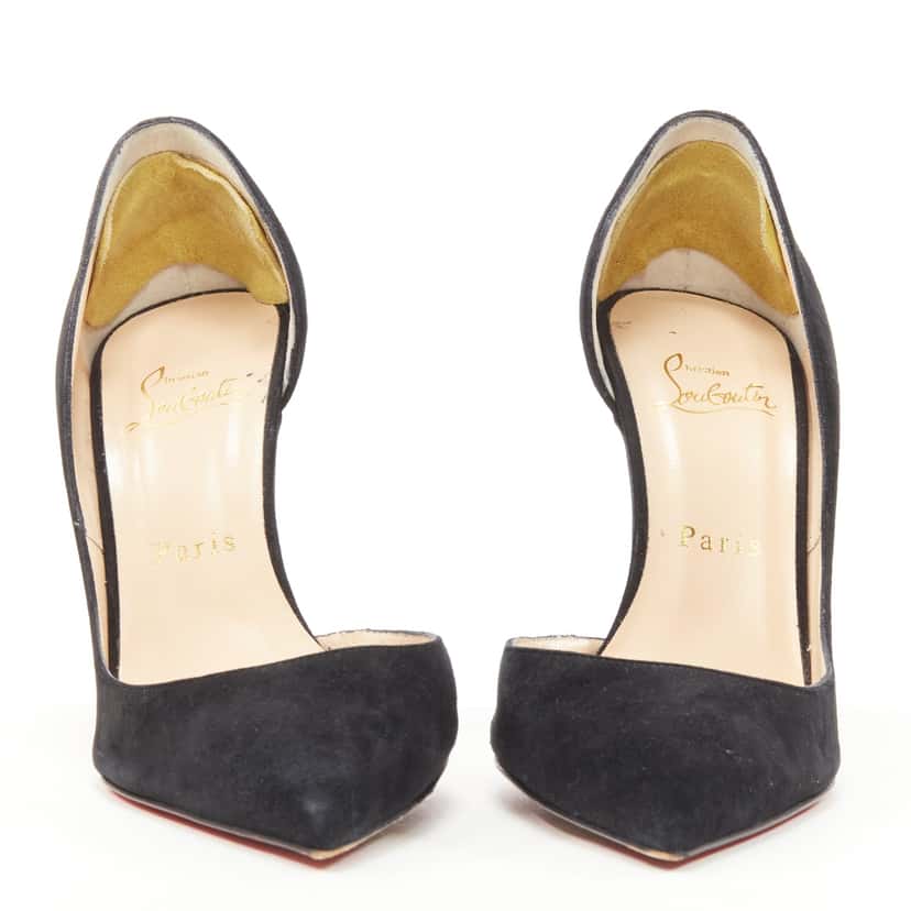 Christian Louboutin Iriza 100 Black Suede Very good condition - Inside View