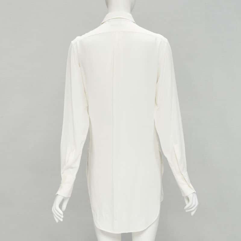 Bottega Veneta Quilted Bib Shirt White Silk Never worn - Box View