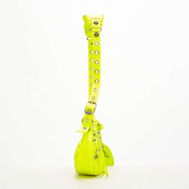 Balenciaga Cat Print Tote Bag Yellow Leather Never worn - Model View