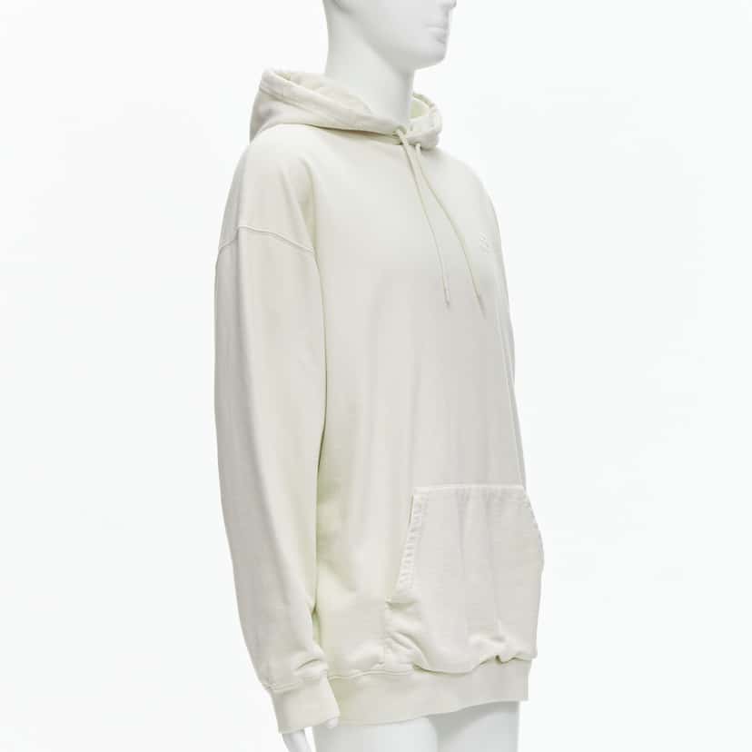 Balenciaga Logo Oversized Hoodie Ecru Cotton Never worn - Inside View