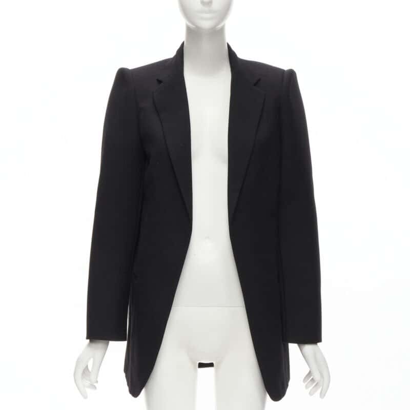 Balenciaga Black Oversized Blazer Black Wool Never worn - Front View