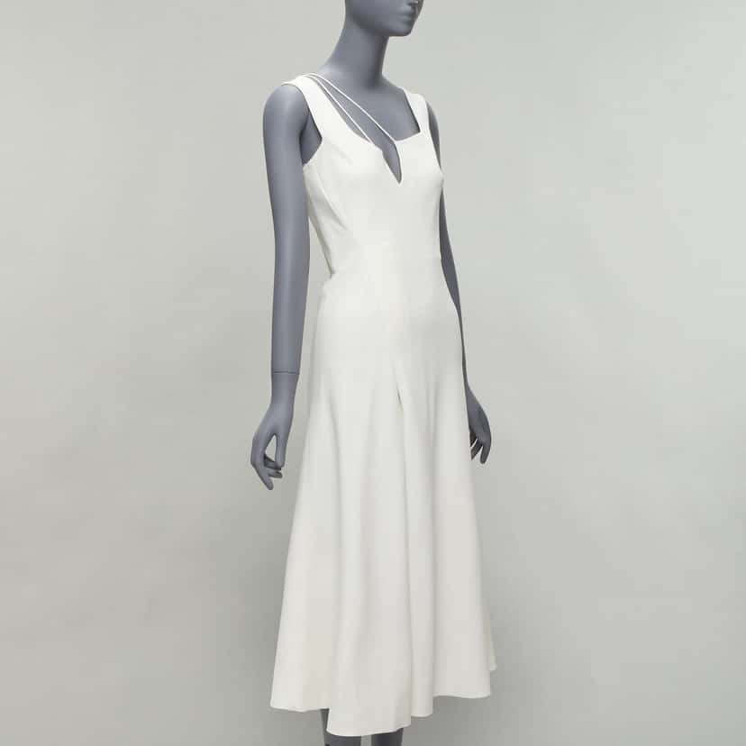 Victoria Beckham Bias Cut Dress White Polyester Good condition - Inside View