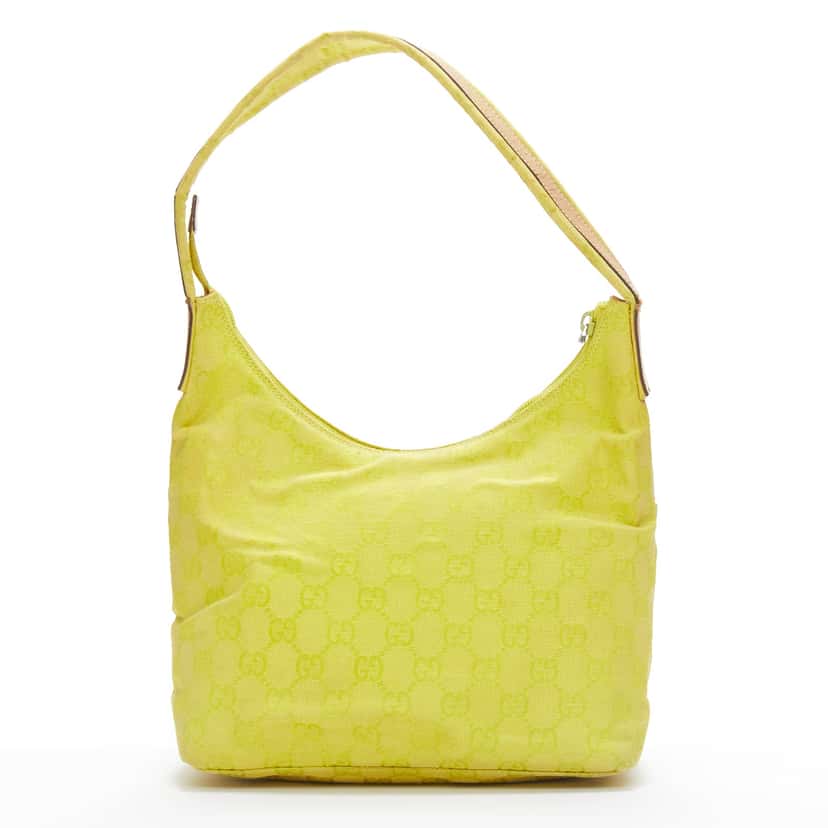Gucci Twin Denim Bag Yellow Fair condition - Box View