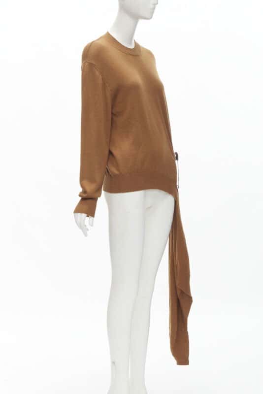 Monse Draped Hem Sweater Brown Wool Never worn, with tag - Inside View