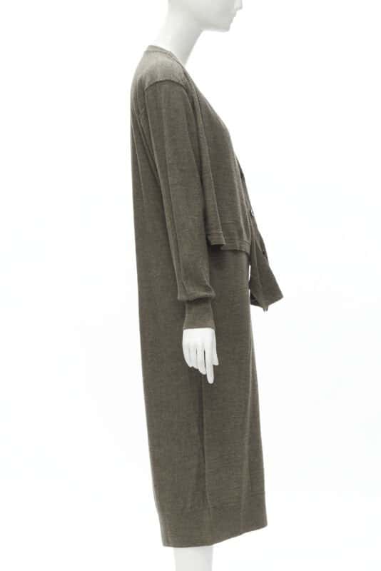 Lemaire Cardigan Dress Brown Wool Never worn - Box View