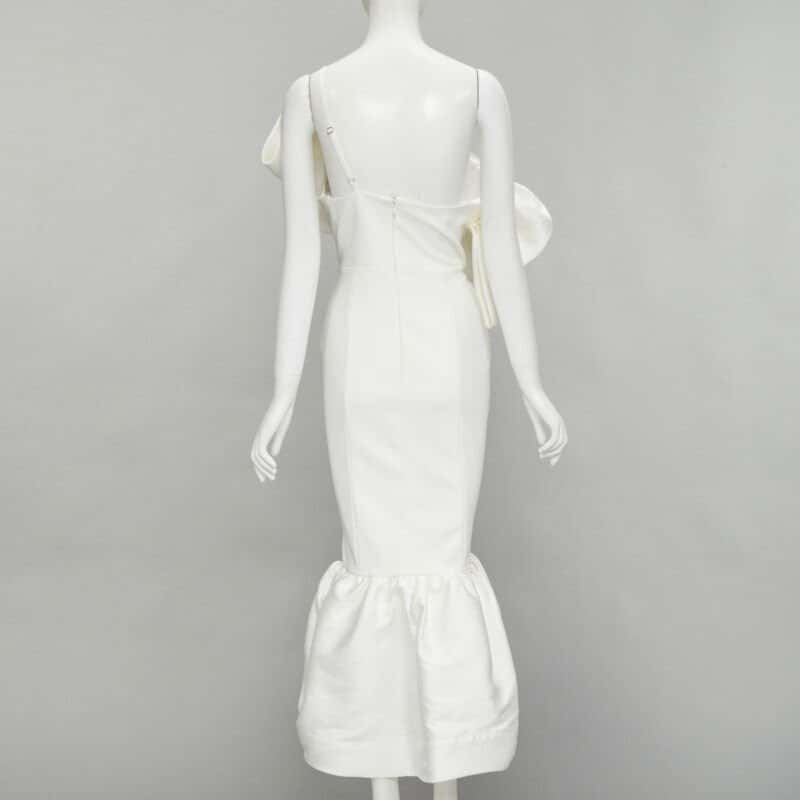 Solace London Cascade Flounce Dress White Polyester Never worn - Box View