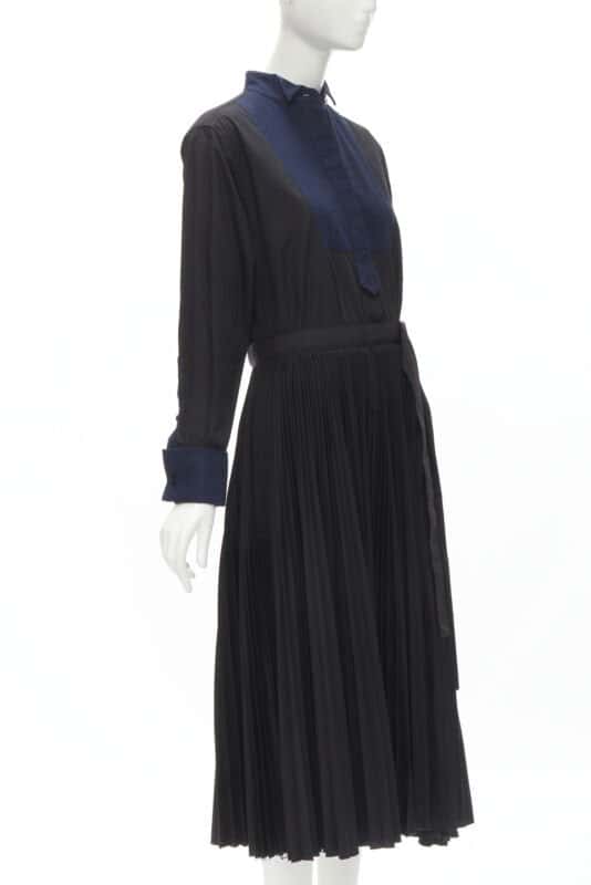 Sacai Tuxedo Bib Dress Black Polyester Never worn - Inside View