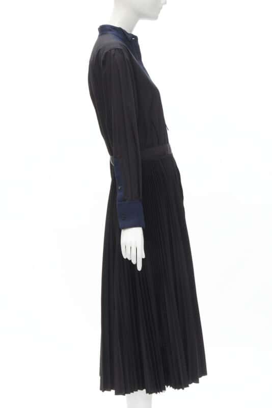 Sacai Tuxedo Bib Dress Black Polyester Never worn - Model View