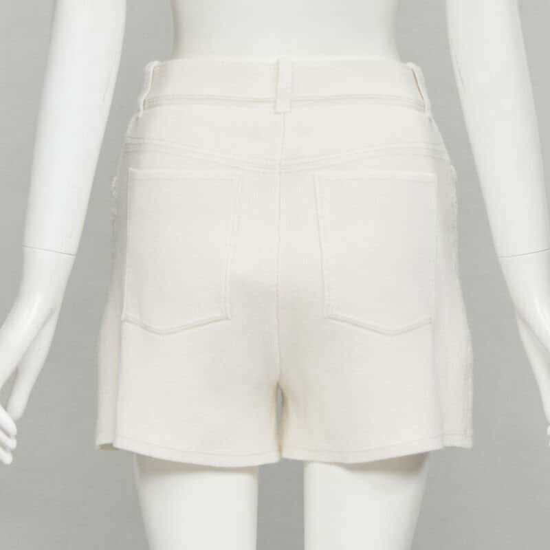 Barrie Cashmere Knit Shorts Beige Polyester Never worn, with tag - Box View