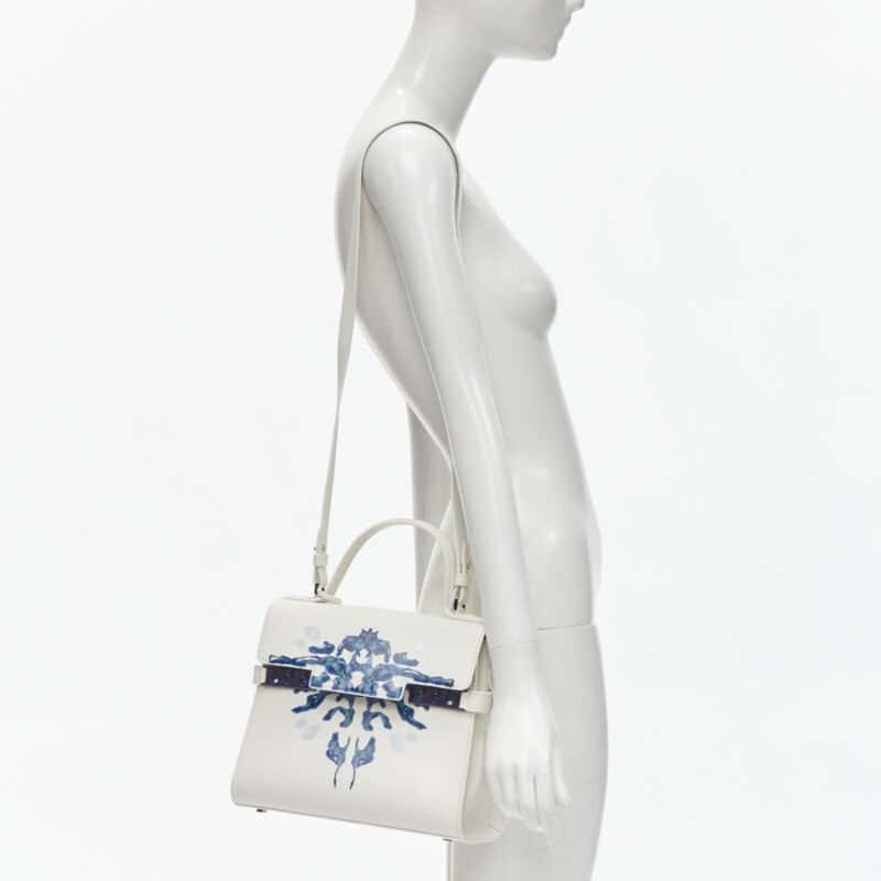 Delvaux Peekaboo PVC Bag White Leather Very good condition - Back View
