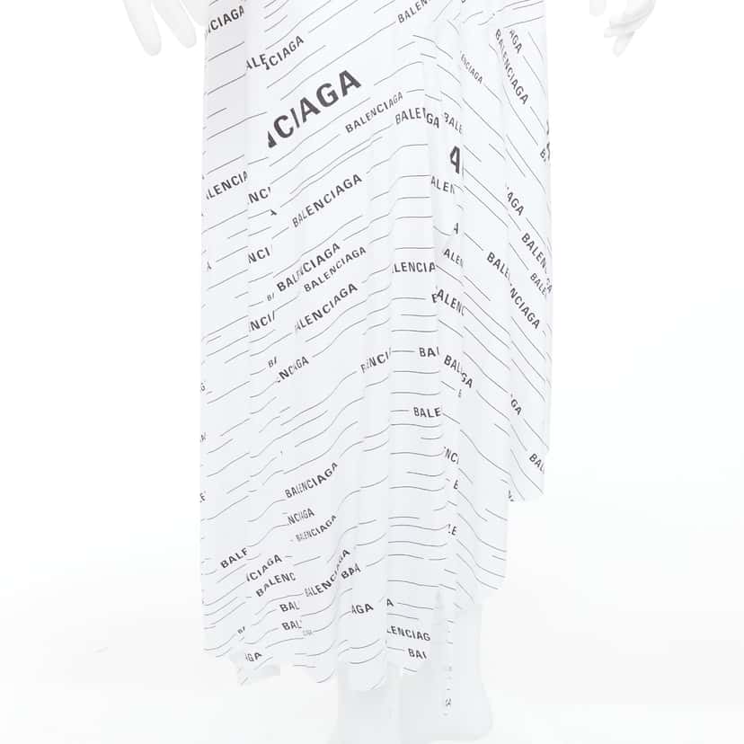 Balenciaga Logo Midi Skirt White Very good condition - Back View