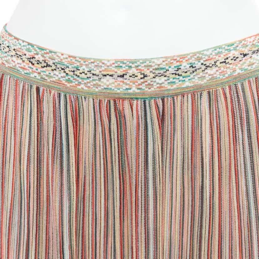 Missoni Striped Knit Skirt MultiColor Cotton Never worn, with tag - Back View