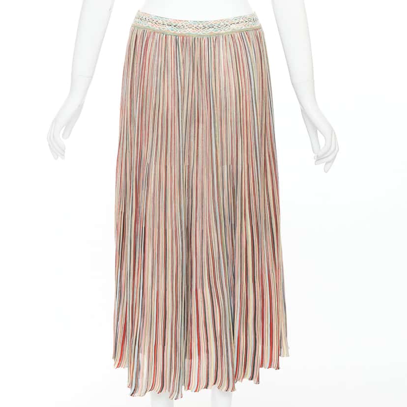Missoni Striped Knit Skirt MultiColor Cotton Never worn, with tag - Box View