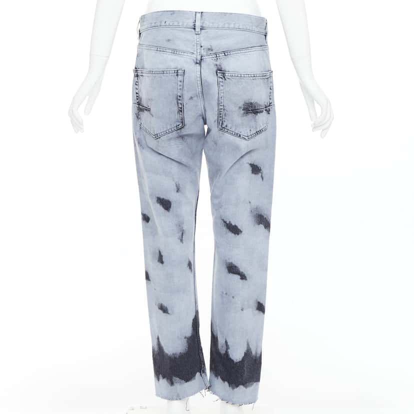 Dior Paint Effect Cropped Jeans Blue Cotton Very good condition - Box View